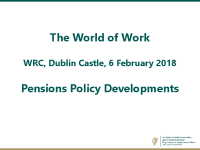 WRC Seminar - Pension Policy Developments - Mr Tim Duggan front page preview
                  