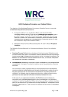 WRC Mediation Code of Practice and Ethics
