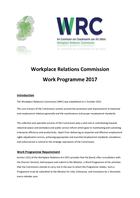 2017 WRC Work Programme
